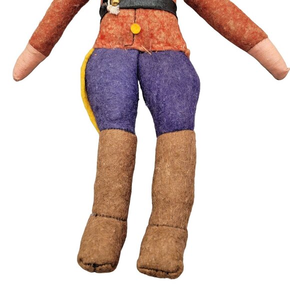 1940s Royal Canadian Mounted Police Doll Hand Painted Face - Picture 4 of 10